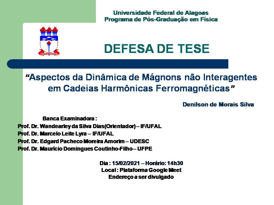 Pós-Graduação em Ciência da Computação realiza defesa de dissertações de  mestrado - Notícias - UFPE