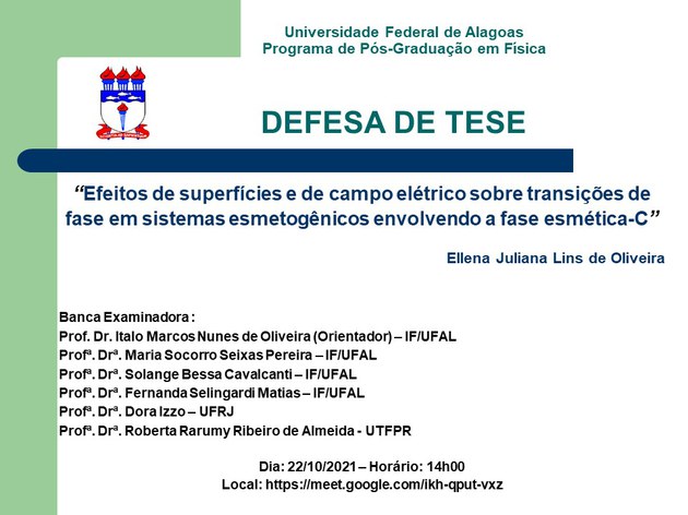 Doutorado - Ellena J. L. Oliveira - 22/10/21