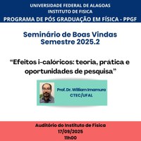 Início do semestre 2025.2 e Seminário com Dr. William Imamura