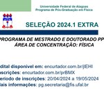 Seleção Extra para Mestrado e Doutorado do PPGF - 2024.1