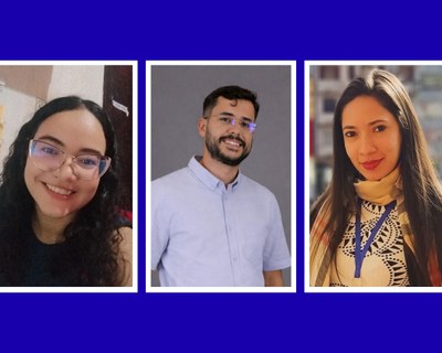 Na imagem, os discentes do PPGF Samila Ferraz, Adenilson França e Daiane Medeiros, alguns dos contemplados pelo Prêmio de Excelência Acadêmica FAPEAL.